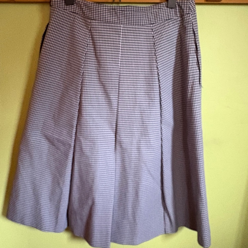 Pleated A-line skirt